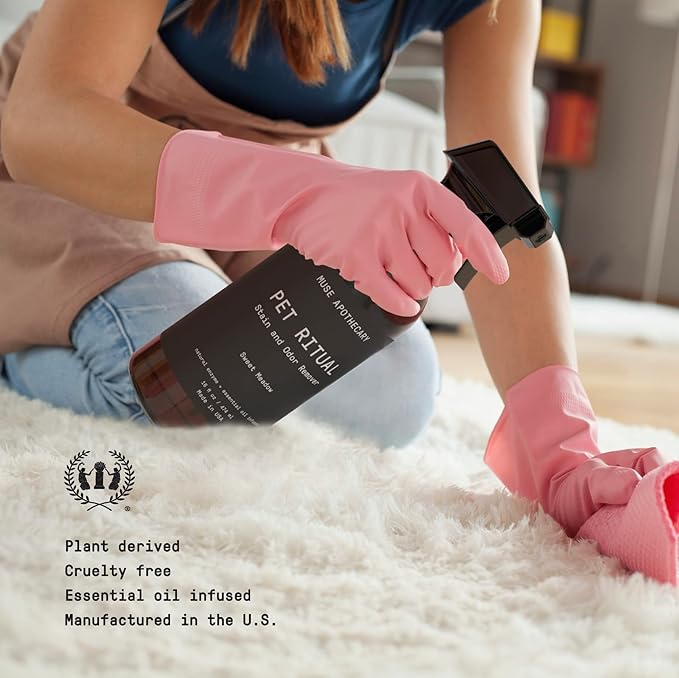 Muse Apothecary Complete Pet Stain and Odor Remover Enzyme Carpet Cleaner - Dog Stain Remover and Odor Neutralizer, Essential Oils Infused, Pet Stain Remover for Carpet - Pet Stain Carpet Cleaner 16oz