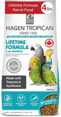 Hagen Tropican Lifetime Formula Parrot Food, 4 lb. - Hari Parrot Food with Peanuts & Sunflower Seeds and Balance Nutrition Levels