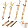 Tocirelo Cat Toys Silvervine Sticks - 10Pack Natural Catnip Toys for Indoor Cats, Catmint Silvervine Blend Kitten Chew Sticks, Matatabi Cat Dental Care Treats for Teeth Cleaning, Kitten Teething Toy