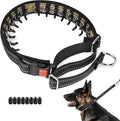 Mayerzon Martingale No Pull Collar for Medium Large Dogs German Shepherd Doberman Pitbull, Patented Anti Pull Correction Dog Collar for Walking Training, Reflective, Adjustable, Hidden(L, Black)