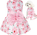 choyaxo Floral Dog Dress Cute Dog Skirt Pet Dress Summer Pet Clothes for Puppy Small Cats