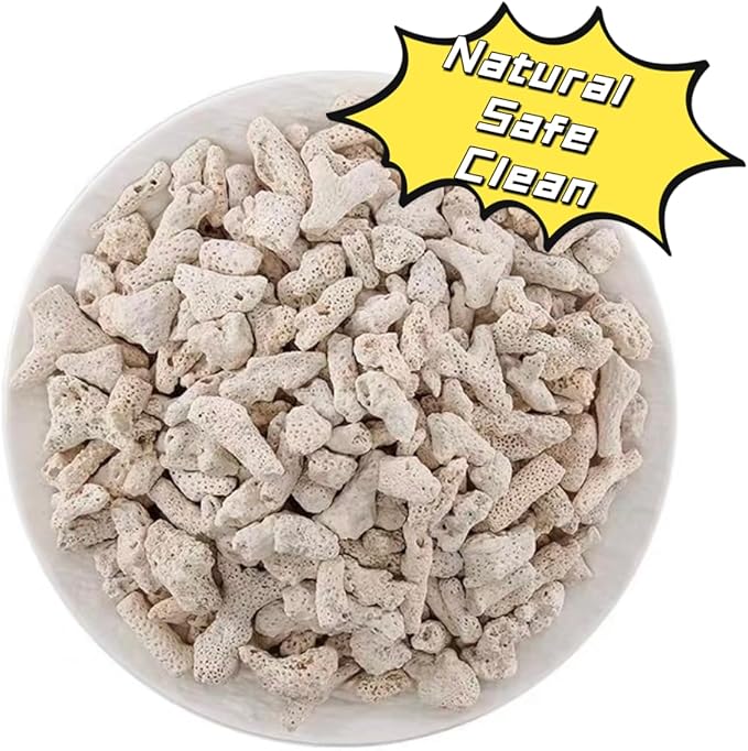 Crushed Coral Filter for Aquarium,Fish Tank Crushed Coral for Freshwater Aquarium Ph Aquarium Bio Filter Media Bag Reusable Aquarium Filter