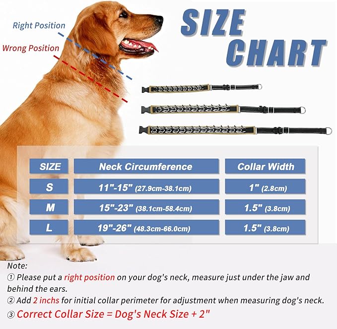 Martingale Collar for Dogs, Hidden No Pull Dog Collar with Buckle, Reflective Nylon Choke Collar Adjustable Limited Slip Collar for Large Medium Small Dogs Anti Pull Training Walking S Khaki