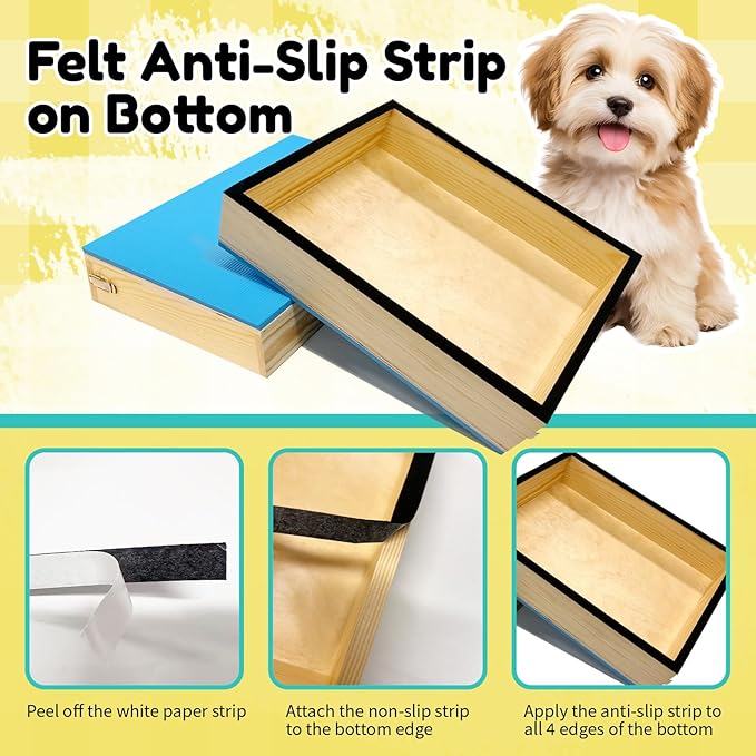 2 PCS Connectable Wooden Dog Training Platform Non-Skid Dog Place Boards with Foaming Surface Puppy Agility Training Equipment for Small and Medium Dogs
