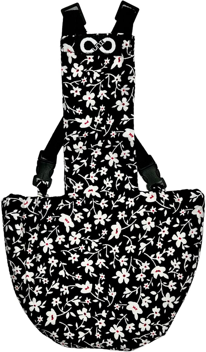 Chicken Diapers Duck Diaper Diaperalls for Hens, Roosters, Ducks, Ducklings - Reusable, Adjustable by Uni Infinity (Black Floral, Chicken Large, 1, Count)