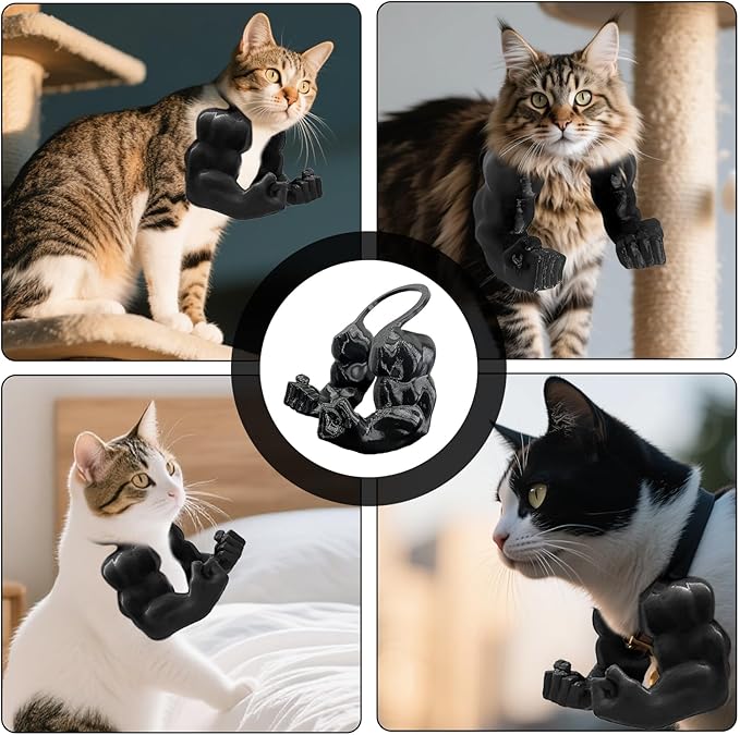 Creative Cat Muscle Arms,Cat Costumes for Cats Only,3D Printed Cat's Neck Arms with Muscle for Pet Cosplay, Birthday Party,Halloween Costume Accessories Lightweight Design