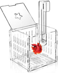 Breeder Box for Fish Tank, Fish Breeder Box for Aquarium, Acrylic Fish Isolation Box, Fish Separator for Small Baby Fishes, Bully Fish, Shrimp, Clownfish Guppy (NOT for Incubator)