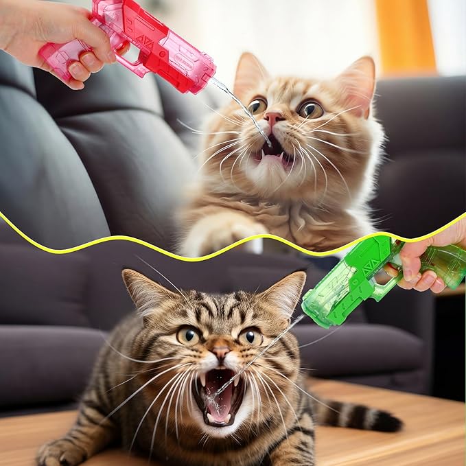 Geelin 2 Pack Squirt Spray for Cats Dogs Training Squirt for Cats Deterrent Water Spray Pistols for Dogs Pets Training(Fashion Style,Bright Colors)