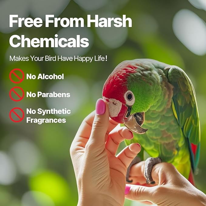 Aloe Vera Bird Spray for Birds - Bird Safe Moisturizing Mist Skin Soothing & Hydrating Mist Conditions Feathers, Gentle for Daily Use - Birds Fine-Mist Application Odor-Free Pure Cold-Pressed Aloe