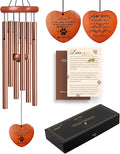Dog Memorial Gifts, Pet Memorial Gift, 28" Golden Dog Memorial Wind Chime, Pet Loss Remembrance Passing Away Gift