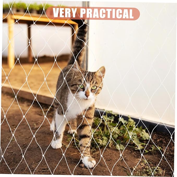 MERRYHAPY 1 Set Cat Safety Net for Balcony Windows Durable Pet Netting for Fall Protection Scratch Resistant for Cats and Pets