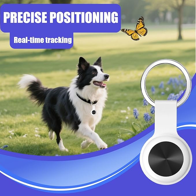 Smart GPS Tracker for Dogs|mini Easy to use Cat GPS Tracker|Real-time Positioning Smart Alarm pet Tracker|Waterproof and Drop-Proof|Extra Long Battery Life of one Year|No Subscription (Android & iOS)