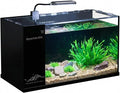 Fish Tank Kit,3 Gallon Small Aquarium,Ultra-Clear Nano Aquarium,Betta Fish Tank,Suitable for Small Fish Tank,Aquarium Starter kit,Desktop Fish Tank (Black Background)