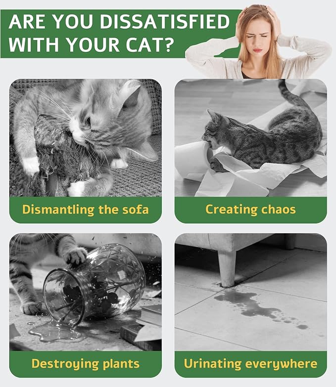 Effectively - Cat Deterrent Spray, No Scratch Spray for Cats - Eco Friendly, Prevents Cats from Damaging Furniture and Fabrics, Cat Training & Behavior Aids Spray, Indoor & Outdoor Use