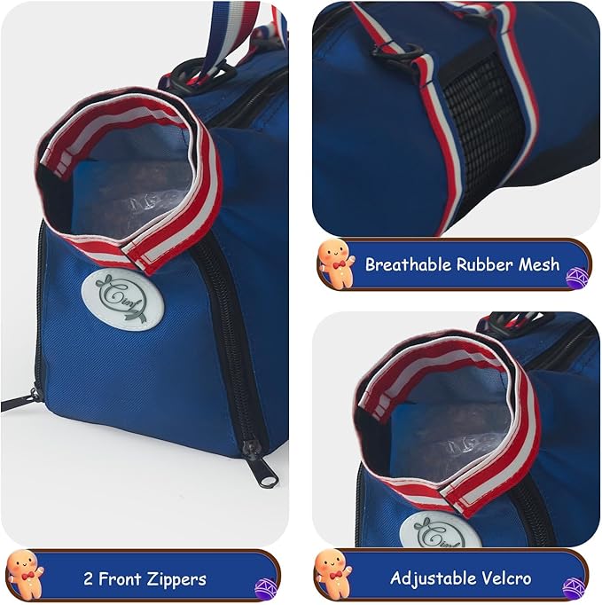 Cinf Cat Nail Clipping Cleaning Grooming Restraint Bag （Free Muzzle） No Scratching Biting for Bathing Nail Trimming Injecting Examining((Blue USA Flag,M)