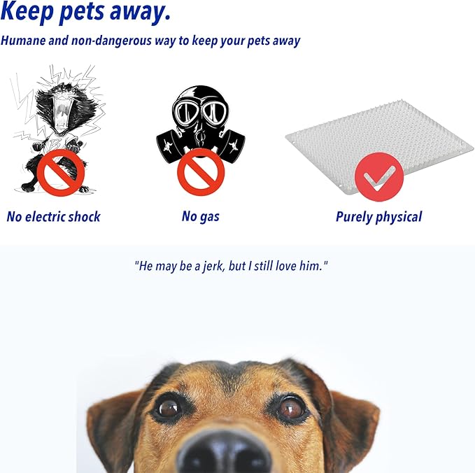 16 Pack Cat Deterrent Outdoor Scat Mat for Cats&Dogs, Keep Away Pest Plastic Mats with Spikes,16 x 13 Inches…