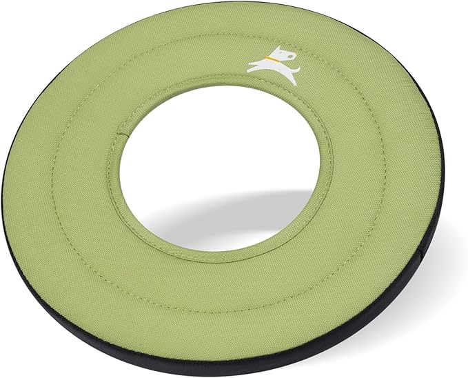 OllyDog Mini Super Flyer Dog Frisbee Toy, 9" – Durable, Lightweight & Water-Resistant Flying Disc – Soft on Teeth & Gums – Floats on Water – Outdoor Fetch Toy for Medium & Large Dogs (Palm)