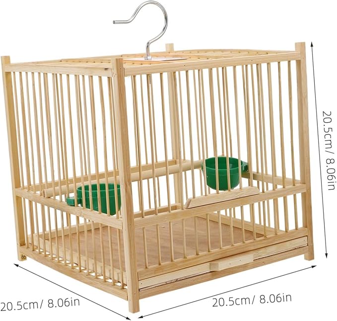 Milisten 1Set Bird Cage for Parakeets Cockatiels Lovebirds Handmade Durable Structure with Spacious Design Bird Home for Comfortable Living and Playing