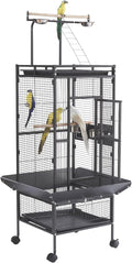 Panana Large Bird Cages Parrot Cage Wide Flight Metal Animal Cage for Budgie Parakeet Conure with Rolling Stand Wheels (61 inch Height)