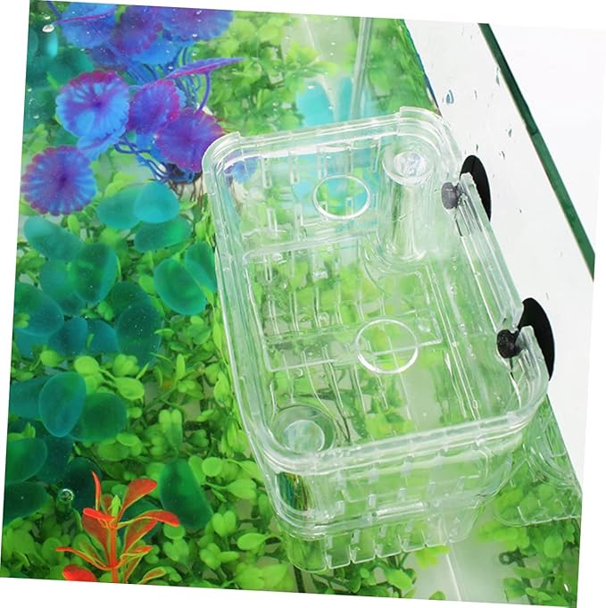 Happyyami 2pcs Fish Breeding Tank Divider Acrylic Fish Box Breeding Tank for Guppies and Goldfish