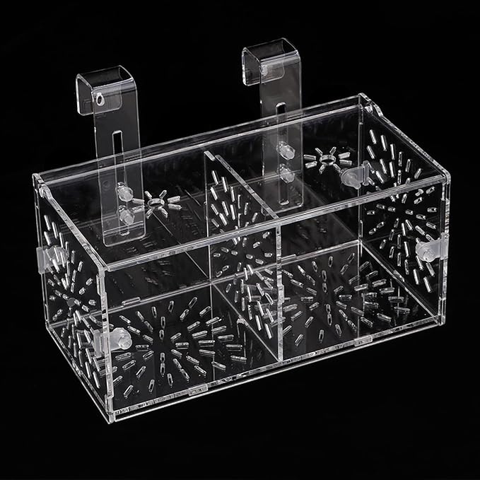 Fish Tank Breeding Isolation Box Aquarium Acclimation Hatchery Incubator Acrylic Transparent Aquarium Hatchery Incubator Holder(20CM10CM10CM)