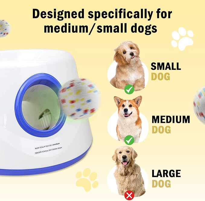 6 Pack Dog Balls, Refill for Automatic Launchers, Specially Designed for Dogs That Like to chew, 2.2inch Stain-Resistant, Perfect for 2.3 Inch Automatic Dog Ball Launcher (ETPU Material)