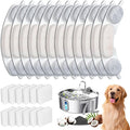 16 Sets Pet Dog Replacement Filters Compatible with Smartoo 7l/236oz/1.8G Dog Water Fountain, Water Fountain Filters for Stainless Steel Dog Water Fountain