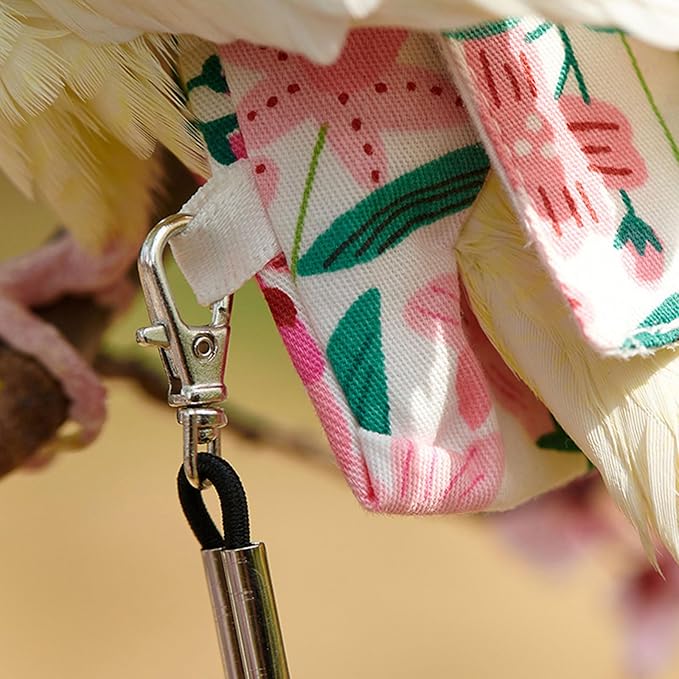 Reusable Bird Diaper Washable Flight Suit for Parrot Adjust Parrot Diaper Costume Fly Training Suit for Cockatoos