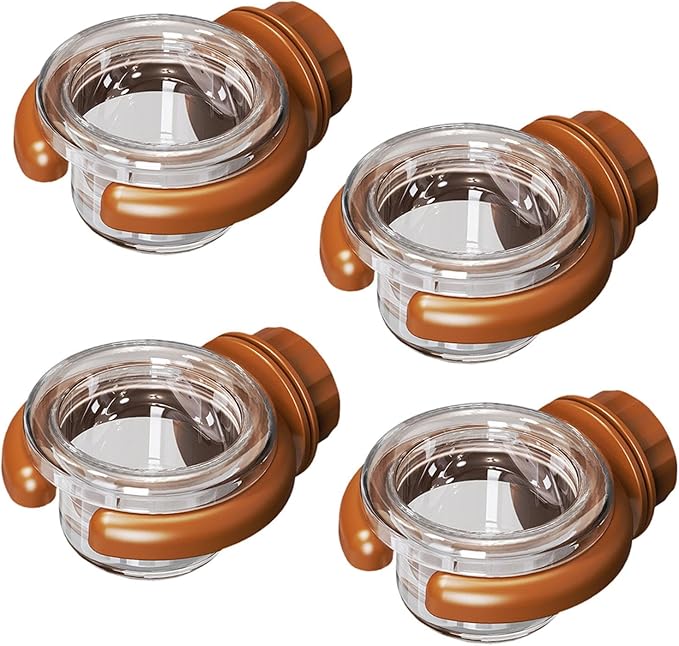 MYCENSE 4X Bird Water Feeder Accessory Sturdy Yard Transparent for Outside Multifunctional Hanging Gifts Food Container Decoration, Brown