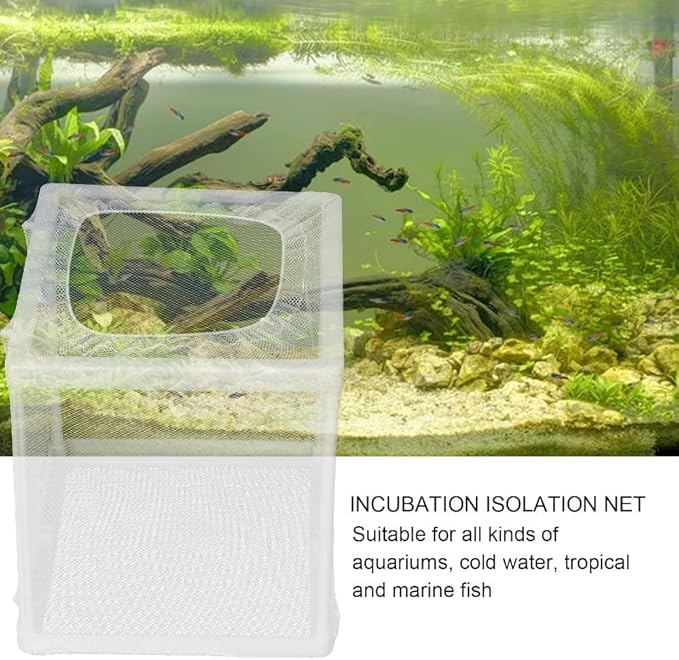 Aquarium Breeder Box with Suction Cups Partition Design Detachable Isolation Hatchery for Fish Fry Tank Breeding(S)