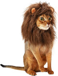 Onmygogo Lion Mane Wig for Cats and Dogs, Funny Pet Cat Costumes for Halloween Christmas, Furry Pet Clothing Accessories