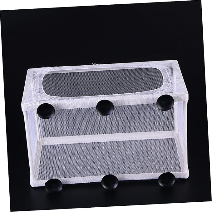 Happyyami 3pcs Fish Tank Suction Cup Fish Breeding Net Large Capacity Aquarium Breeder Box