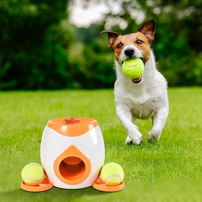 Automatic Ball Launcher for Dogs, Tennis Balls Launchers for Dogs, Interactive Dog Toys Tennis Balls Launcher for Small Dogs, Dog Fetch Ball Thrower for Indoor/Outdoor Playing (C)