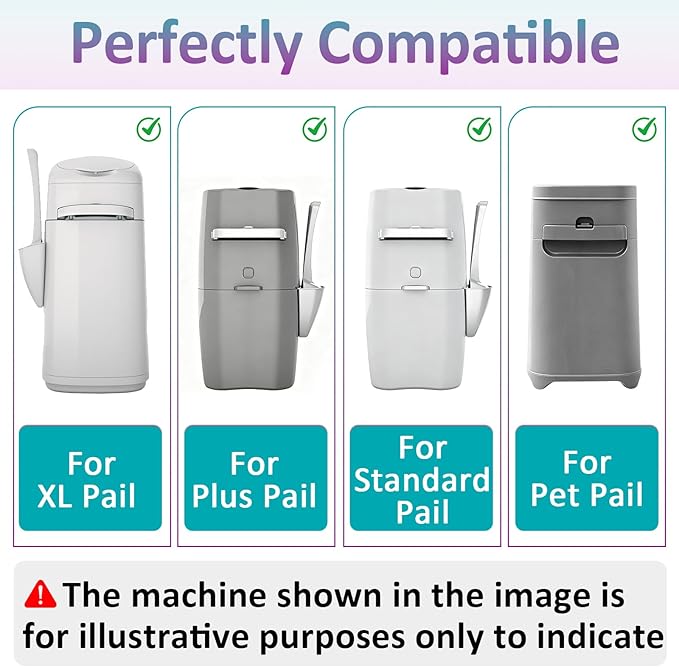 30 Pcs Cat Litter Refill Bags Compatible with Litter Genie XL/Plus/Standard/Pet Pail, Durable Universal Cat Litter Refills with Odor-Lock Design(Not Include Cartridge)