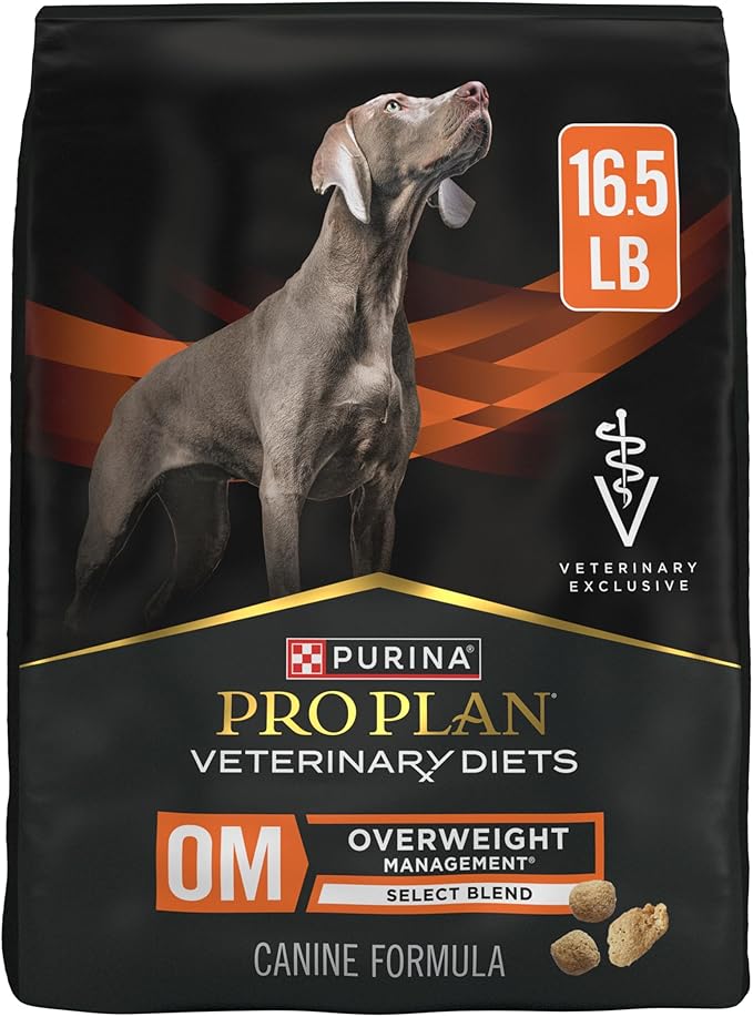 Pro Plan Veterinary Diets Purina OM Select Blend Overweight Management with Chicken Canine Formula Dry Dog Food - 16.5 lb. Bag