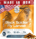 USA Grown Black Soldier Fly Larvae for Chickens - 100% Natural Dried Mealworms for Chickens - Grubs with 85X More Protein Chicken Treats for Laying Hens - Birds Feed Supplement for Ducks & Reptiles