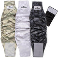 Pet Parents® Washable Belly Bands for Male Dogs (3pack) + Extendrs® of Durable Dog Diapers Male, Premium Male Dog Diapers & Dog Wraps (X-Large, Camo)