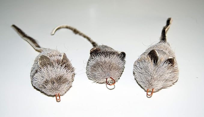 Fun Rat Pack 3 Pack of Mice Mouse Refill/Attachment - Fits Wildcat and Popular Bird and Catcher Type Wands/Poles