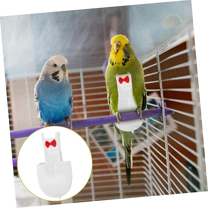 Yardwe Flight Bird Diaper Suit for Parrots Washable Nappy for Cockatiels Parakeets and Pigeons Soft Material Eye-catching Design White