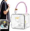 Bird Carrier - Bird Carrier, Parrot Cage with Water Bottle and Food Bowl | Small Parakeet Carrierrr for Parakeets Conures Canaries Budgies Cockatiels Lovebirds Hamsters Outdoor Park