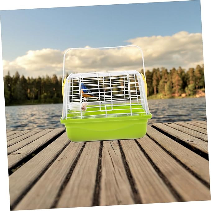 1Set Bird Carrier Travel Cage Portable Lightweight Pet Carrier for Birds Parrots for Outdoor Use Camping Trips with Handle for