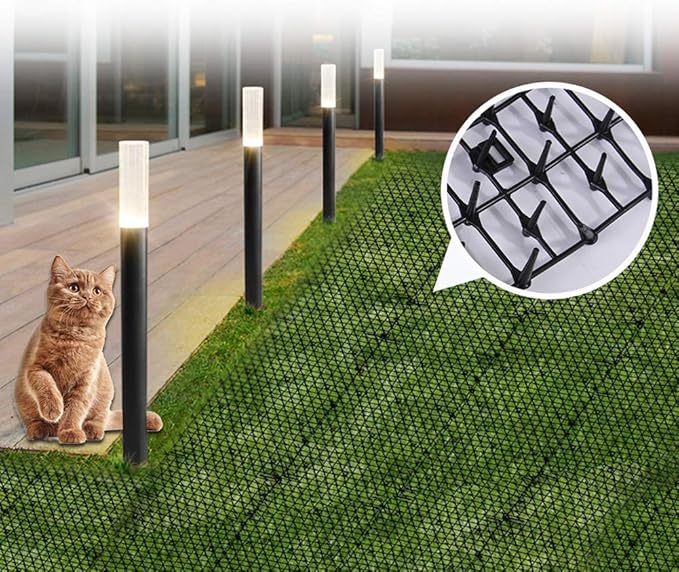 Cat Scat Mat with Spikes,Cat Repellent Indoor & Outdoor Scat Mat, Deterrent Scat Mats for Cats and Dogs for Garden, Porch, Home, Anti-Cats Network Digging Stopper Prickle Strip