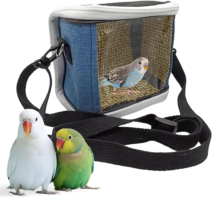 Bird Carrier - Lovebirds Outdoor Carrying Cage, Portable Parrot Travel Habitat with Ventilated Design, Secure Pet Transport Box | for Macaw Conure Budgies Vet Visit Short Trips Moving Homes
