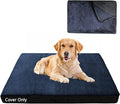 COSHNIBI Dog Bed Covers Replacement Washable,Waterproof Bed Covers Soft Plush Replacement with Zipper & Removable for Dog/Cat 44''Lx32''Wx4''H-Navy Blue