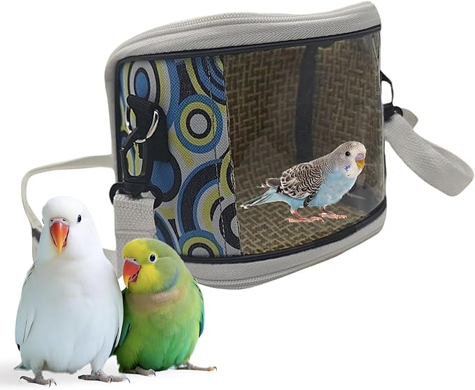 Bird Carrier - Lovebirds Outdoor Carrying Cage, Portable Parrot Travel Habitat with Ventilated Design, Secure Pet Transport Box | for Macaw Conure Budgies Vet Visit Short Trips Moving Homes