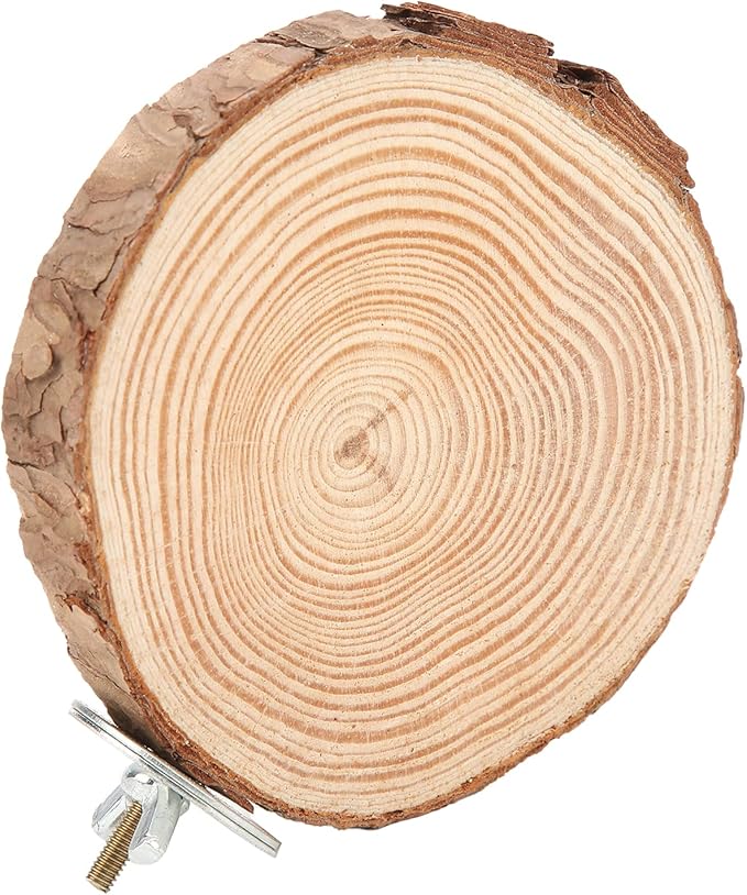 Parrot Perches Stand, Wooden Round Platform Bird Toy, Bird Perches Stand, for Small Parakeets Squirrel, for Hamster