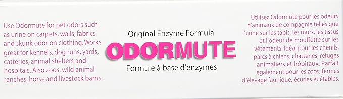 Doggie Dooley Odormute, Unscented - 15oz Cleaning Powder Concentrate - Break Down Pet Odor on Carpets, Fabrics and Kennels - Mix-with-Water Cleaning Formula, Makes Up to 20 Gallons