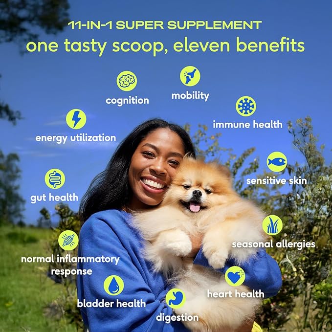 Native Pet Dog Vitamins & Supplements - 11-in-1 Vitamin Powder for Dog Food Topper (60 Scoops) & Omega 3 Fish Oil for Dogs & Cats - Promotes Healthy Skin, Shiny Coat, & Strong Joints (8 Oz)