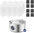 PawsPik Replacement Filters for PawsPik Stainless Steel Dog Water Fountain, 1.8-Gal, 8 - Pack