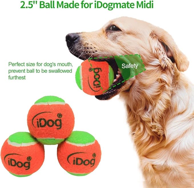 2.5" Dog Fetch Ball Safe Pet Tennis Balls for Big Midi Ball Launcher (3 Pack)